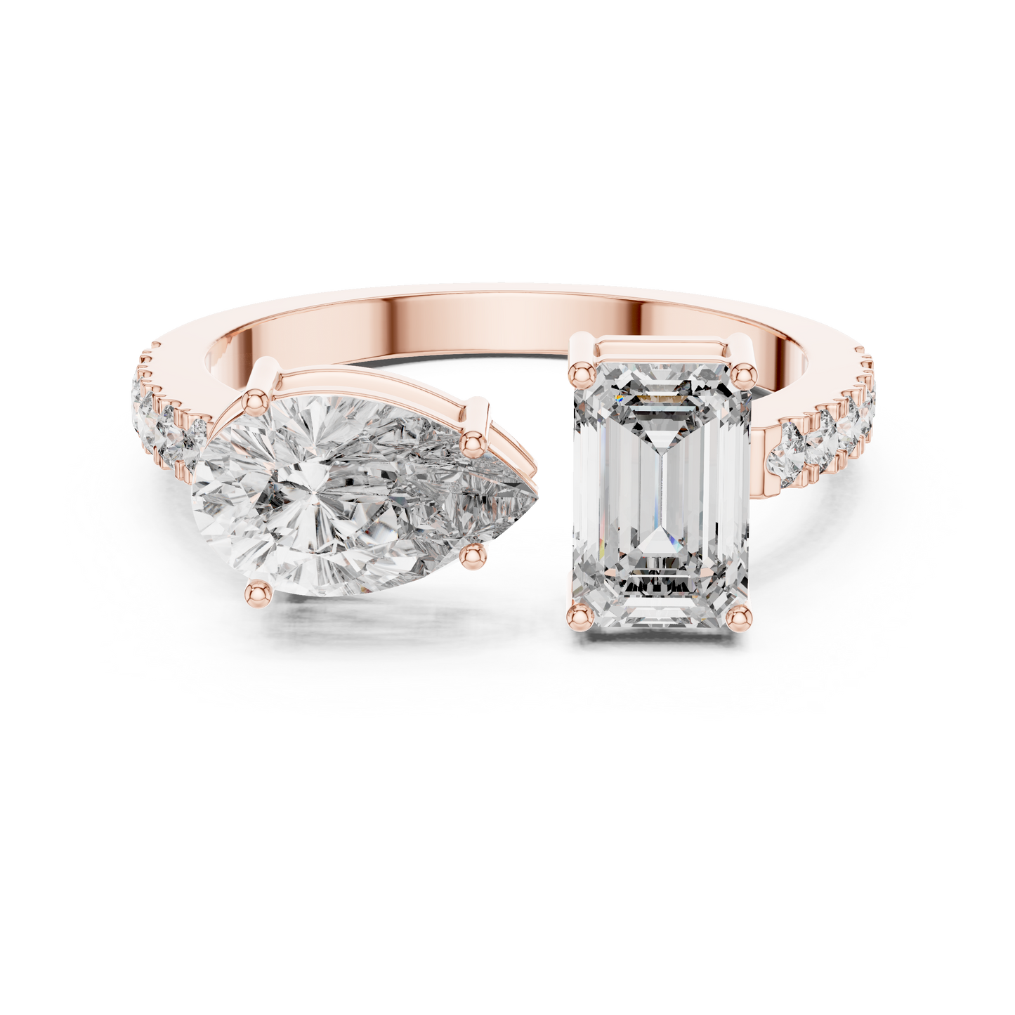 Toi Et Moi Solitaire Diamond Ring