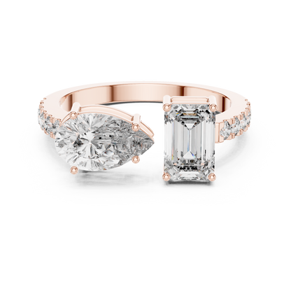 Toi Et Moi Solitaire Diamond Ring