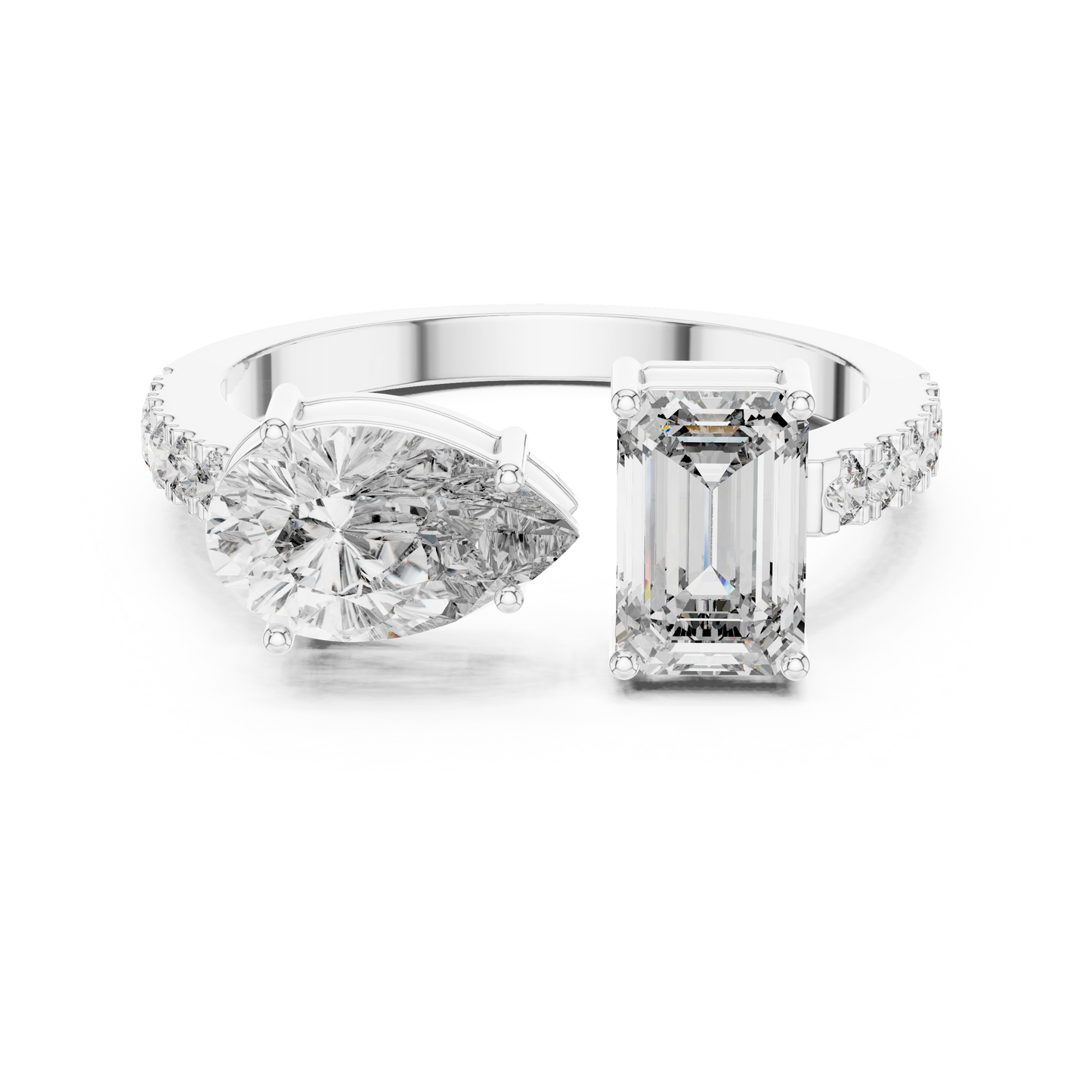 Toi Et Moi Solitaire Diamond Ring