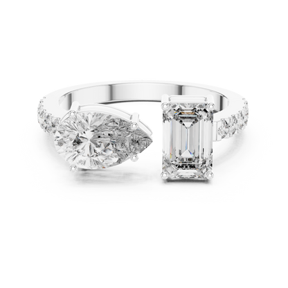 Toi Et Moi Solitaire Diamond Ring