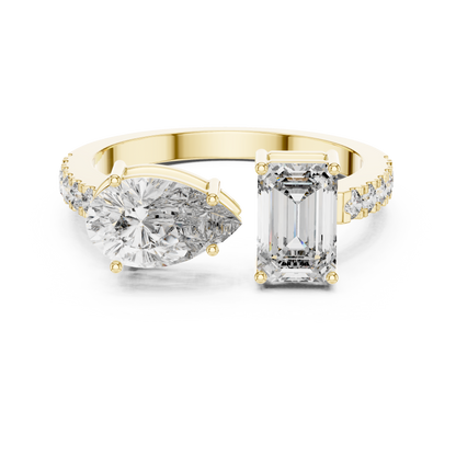 Toi Et Moi Solitaire Diamond Ring