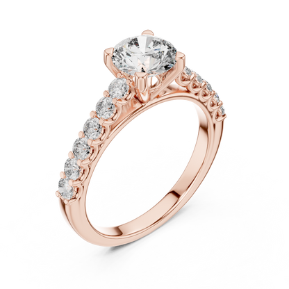 Majesty Bloom Solitaire Diamond Ring