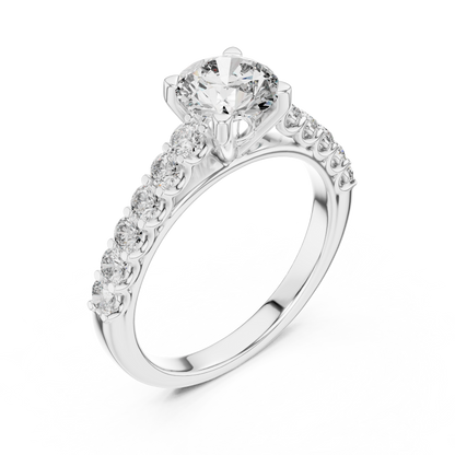 Majesty Bloom Solitaire Diamond Ring