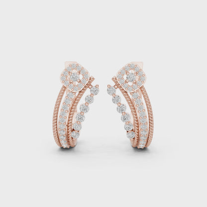 Luxe Hoop Diamond Earrings