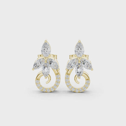 Aurora Stud Diamond Earrings