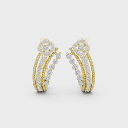 Luxe Hoop Diamond Earrings