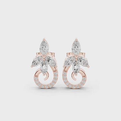 Aurora Stud Diamond Earrings