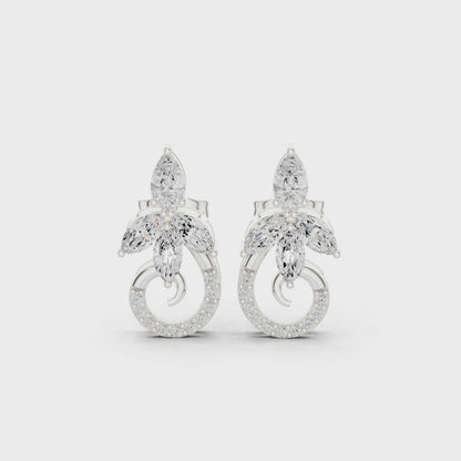 Aurora Stud Diamond Earrings