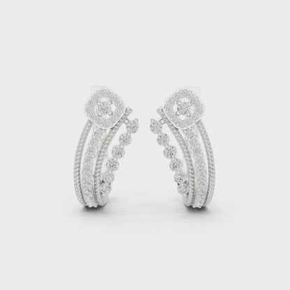 Luxe Hoop Diamond Earrings